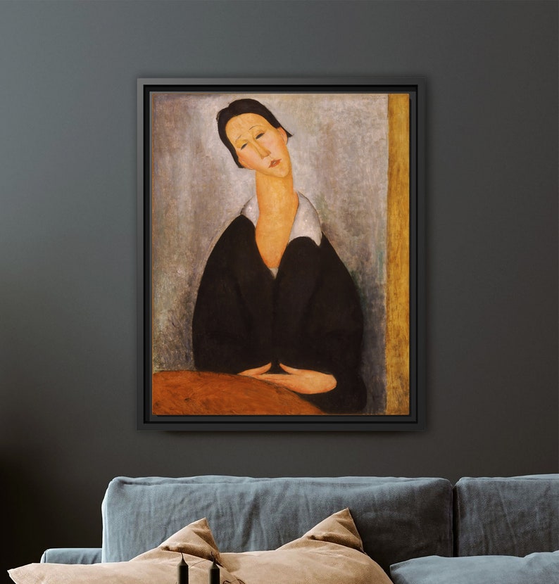 Premium Framed Canvas Amedeo Modigliani Portrait Vintage Painting Canvas Wall Art Home Decor image 8