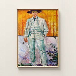 Edvard Munch Prints Portrait of the Painter Ludvig Karsten 1912 Vintage Painting Munch Art Print Modern Wall Art image 4