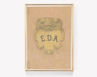 Paul Cézanne Kunst | Initialen E.D.A. | Vintage Gemälde | Antike Kunstdruck | Wandkunst | Impressionistischer Stil