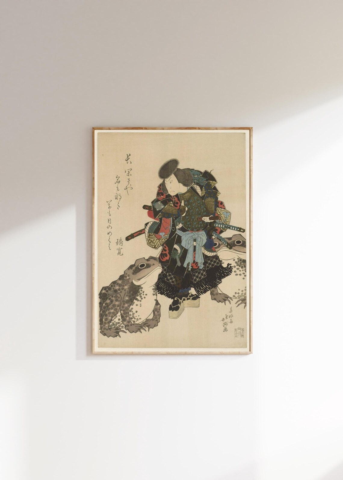 Kuniyoshi Artwork | Jiraiya Art Print | Giant Toad Painting | Samurai ...