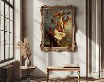 Impression Giclée Félicien Rops - La Tentation De Saint Antoine, Toile Art érotique