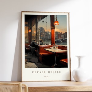 Flicker Painting | Edward Hopper | Flicker Poster | Mid Century Modern | Art Nouveau | Home Decor