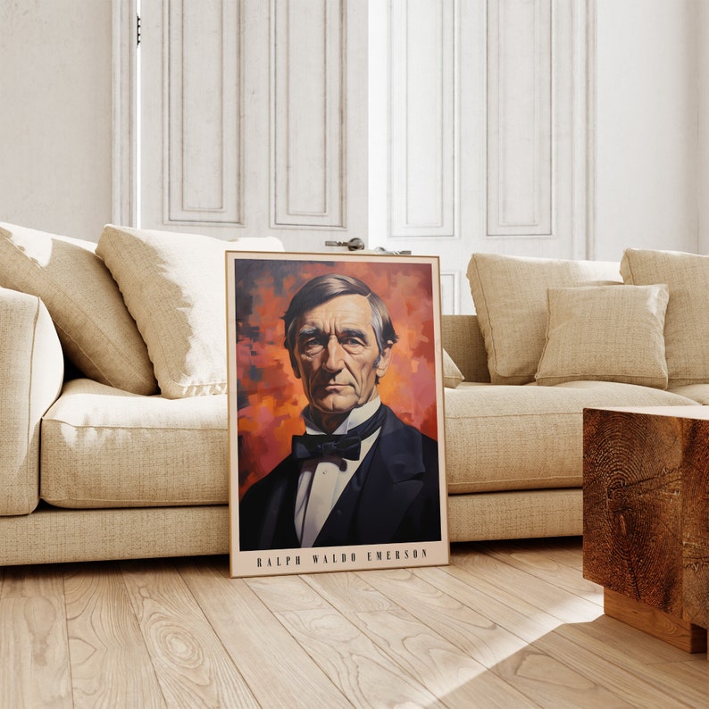 Ralph Waldo Emerson Poster | Autor Print | Ralph Waldo Emerson Poster | Literatur Dekor | Buch Kunstdruck | Wohndekor Bild 8