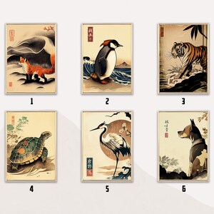 Japanese Animal Print | Cute Animal Print | Japanese Cat Print | Japanese Art Print | Japanese Wall Art | Animal Poster | Animal Decor