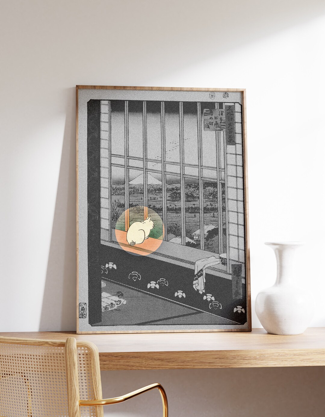 Japanese Cat Poster | Animal Poster | Cat Art Print | Animal Wall Art ...