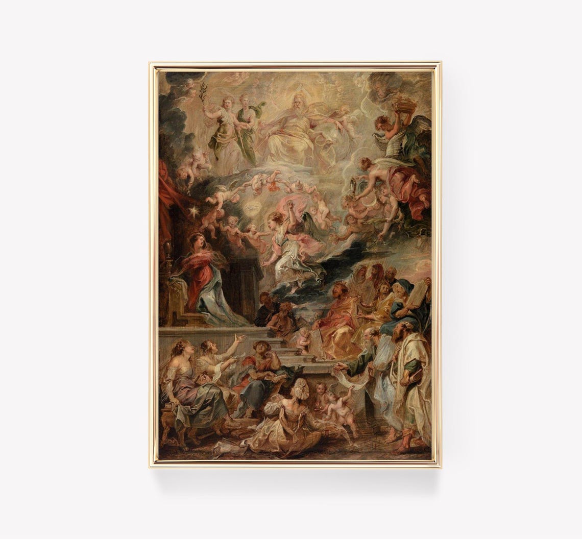 The Apotheosis of the Virgin | Rubens Art Print | Baroque Masterpiece ...