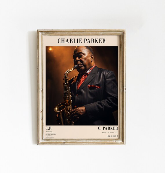 Charlie Parker Poster | Musical Print | Jazz Poster | Jazz