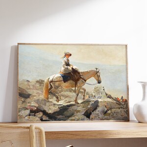 Winslow Homer - The Bridle Path, White Mountains (1868) | Horse Wall Art | Equestrian Wall Art | Vintage Poster | Painting Print Home Decor