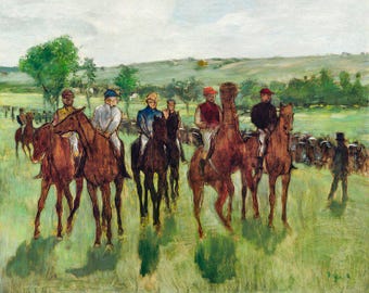 Edgar Degas Races | Horse Race Print | Impressionist Art | Vintage Painting | Racing Poster Art