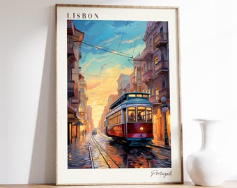 Lisbon Travel Poster | Portugal Travel Decor | Portugal Poster | Lisbon Print | Travel Print
