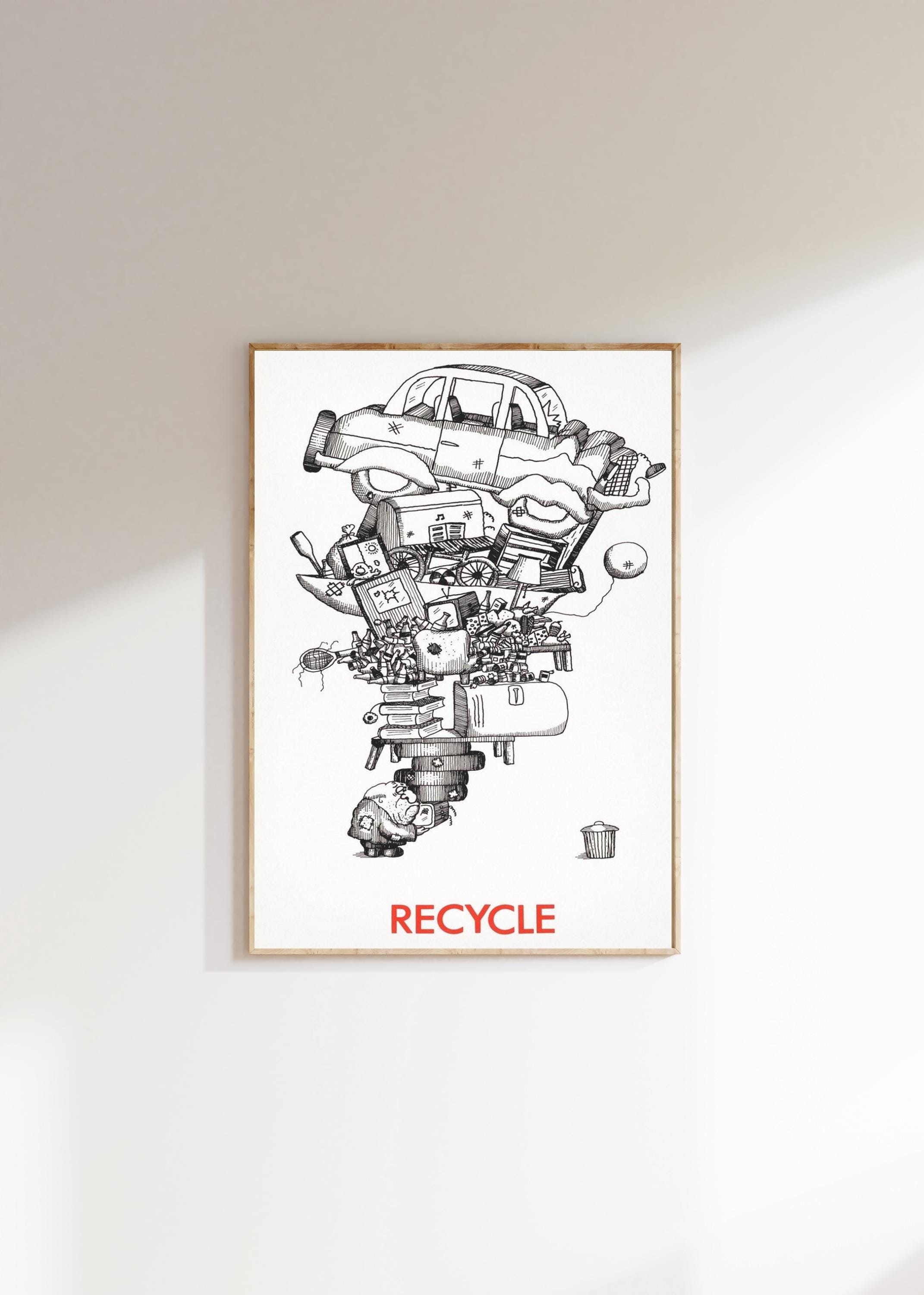 Promoting Upcycle Poster Recycle Poster | Eco Art Print | Environmental Print | Green Message ...