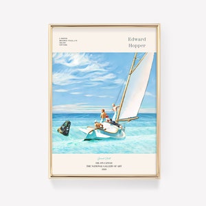 Edward Hopper - Seegang | Poster Ozean | Meeresliebhaber Geschenk Gemälde | Mid Century Modern | Jugendstil | Wohnkultur | Minimal Poster