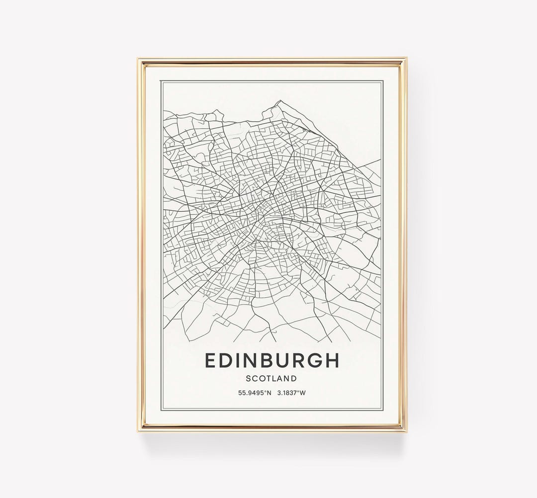 Vintage Edinburgh Travel Poster Canvas Print Wall Art Scotland Decor ...