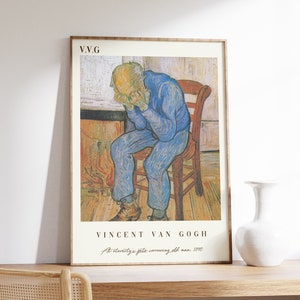 Van Gogh Poster | Am Tor der Ewigkeit trauernde Alter Mann | Ausstellungsplakat | Van Gogh Gemälde | Van Gogh Druck | Museum Ausstellungsplakat