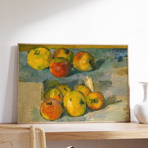Paul Cézanne - Mele - Riproduzione pittura Poster Stampa artistica Regalo Vintage - Cezanne