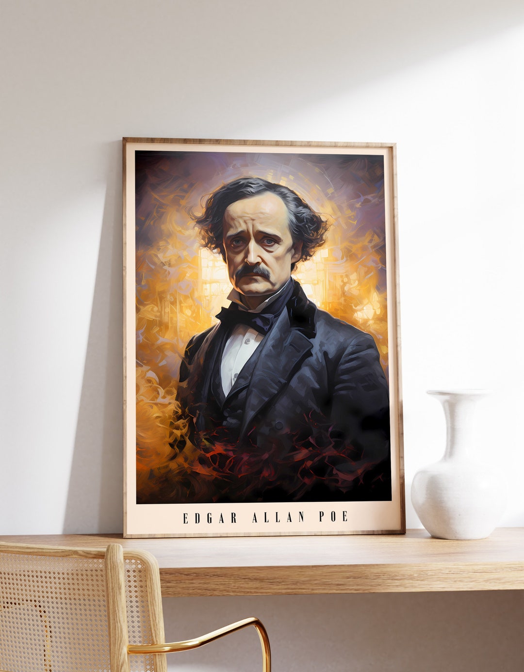 Edgar Allan Poe Print | Author Print | Edgar Allan Poe Poster ...