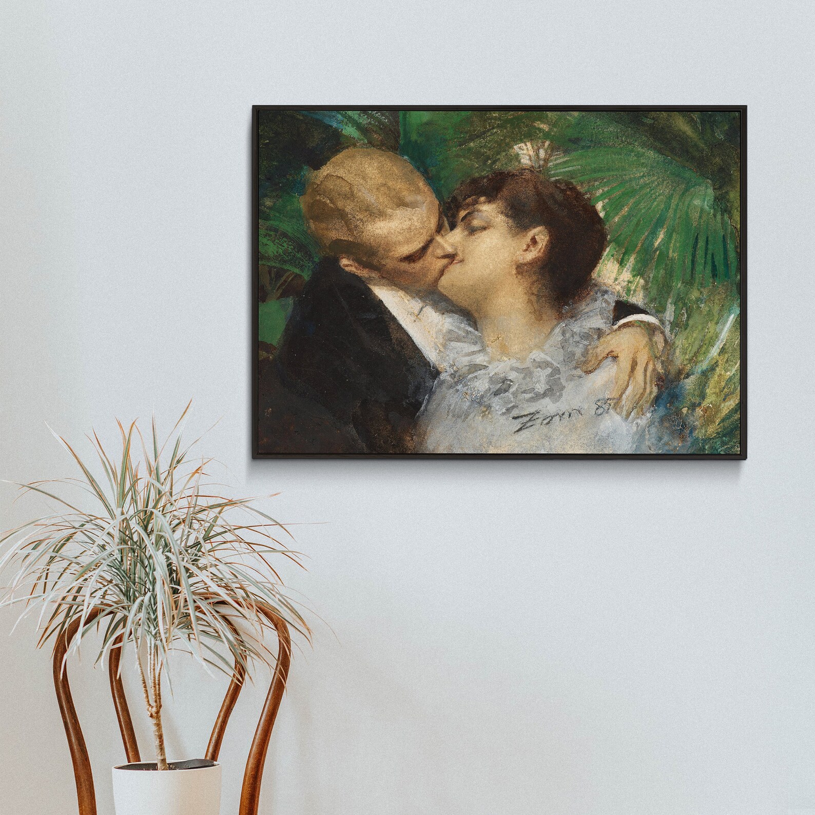 Vintage Couple Oil Painting | Romance Wall Art | Aesthetic Love Print ...