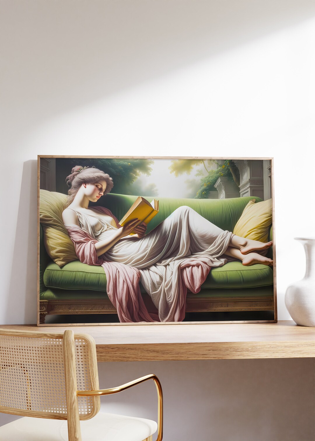 Decadent Young Woman | Victorian Art Print | Vintage Painting | Wall ...