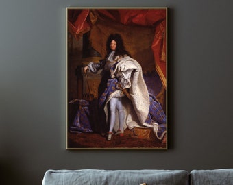 Hyacinthe Rigaud - Portrait of Louis XIV (1701) - Poster Painting Photo Print Art Gift Home Wall Decor - King Prince Royal - 24x36, 18x24