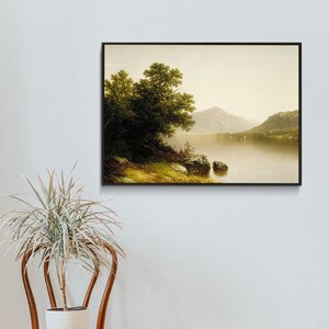 John William Casilear - Mountain Lake Painting by Les Classics