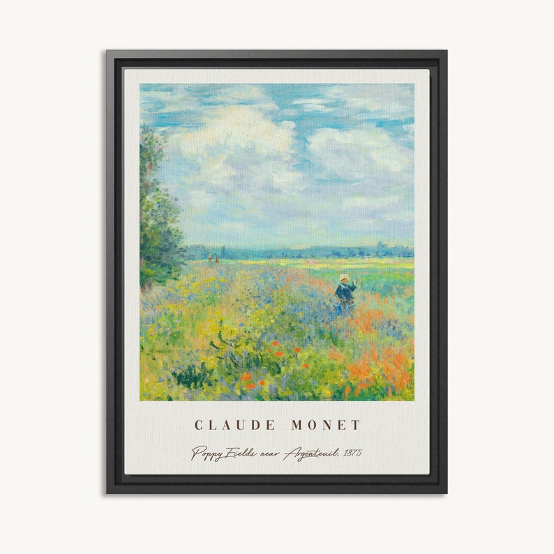 Claude Monet Art Print | Poppy Fields Near Argenteuil | Exhibition ...