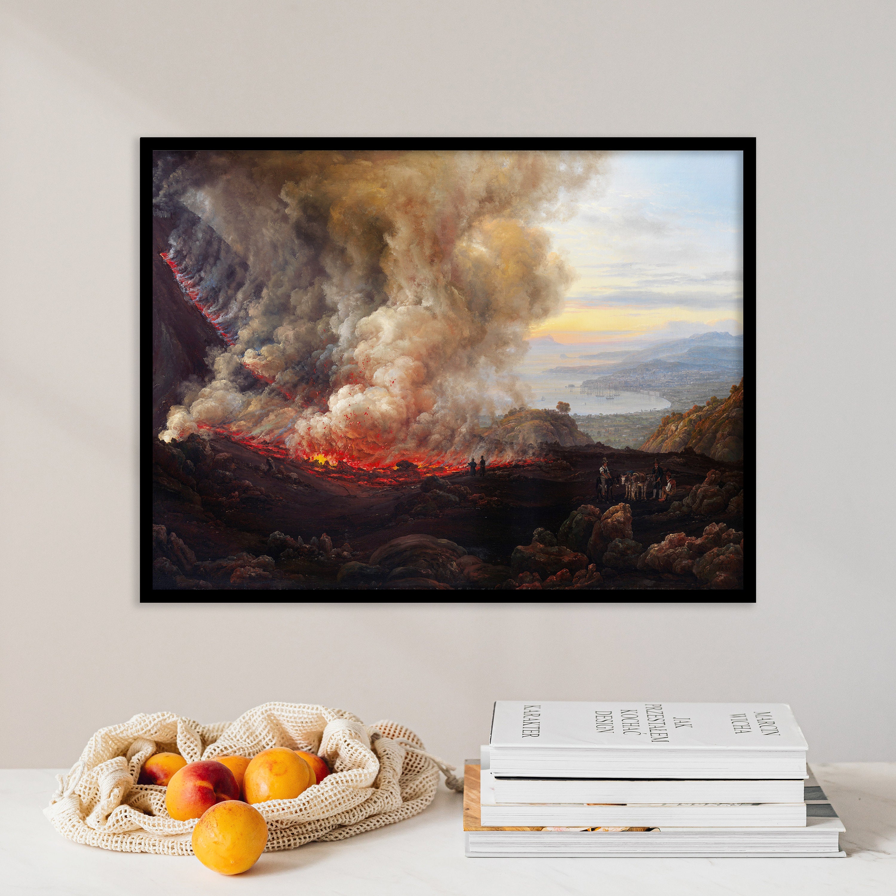 Johan Christian Dahl - an Eruption of Vesuvius (1824) | Vintage