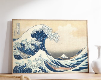 Hokusai - The Great Wave off Kanagawa (1832) | Vintage Painting | Ukiyo-e Print | Japan Artwork | Japanese Wave Wall Art | Gift Poster Decor