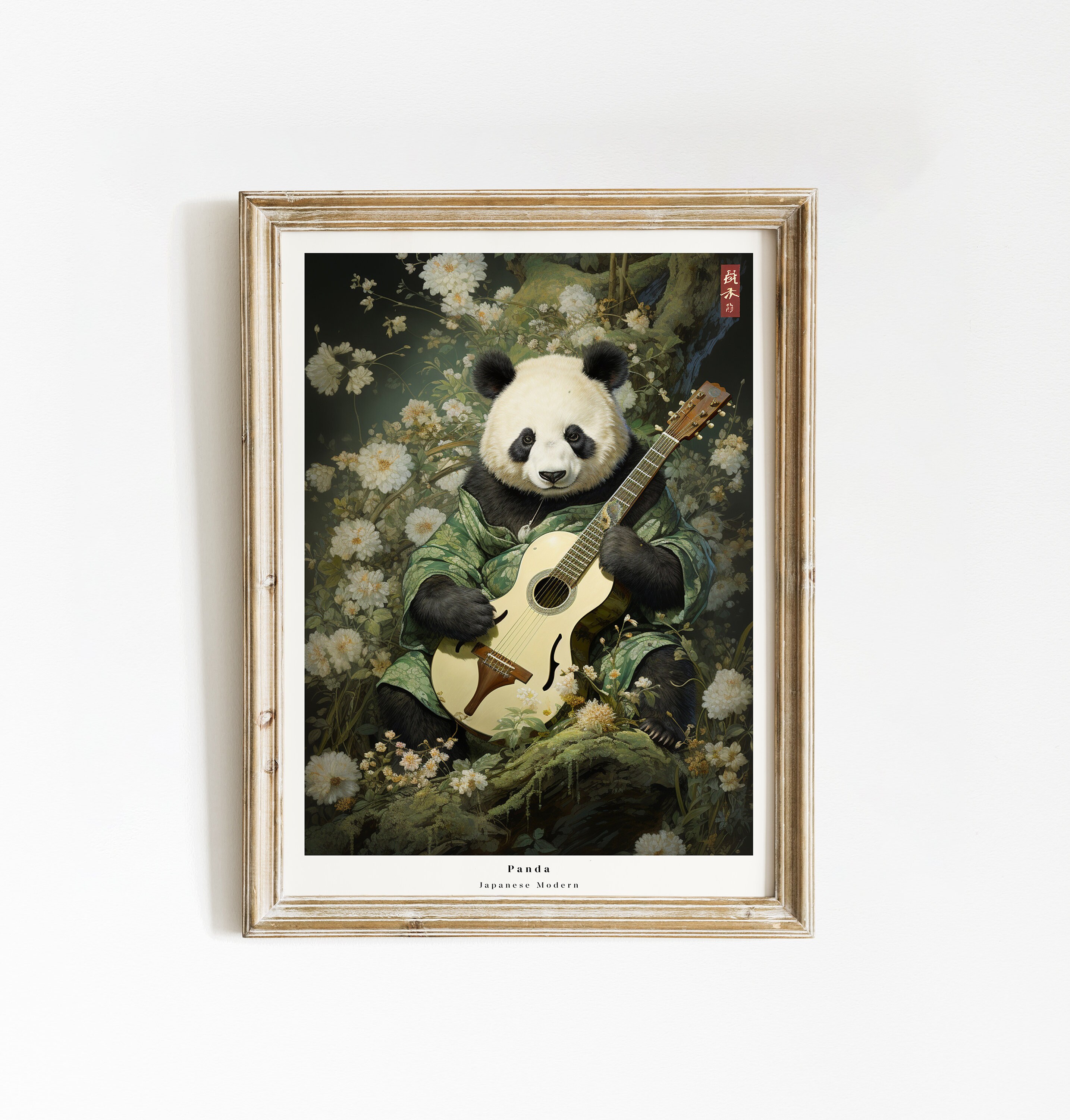 Japanese Art Print | Panda Print | Animal Wall Art | Traditional ...