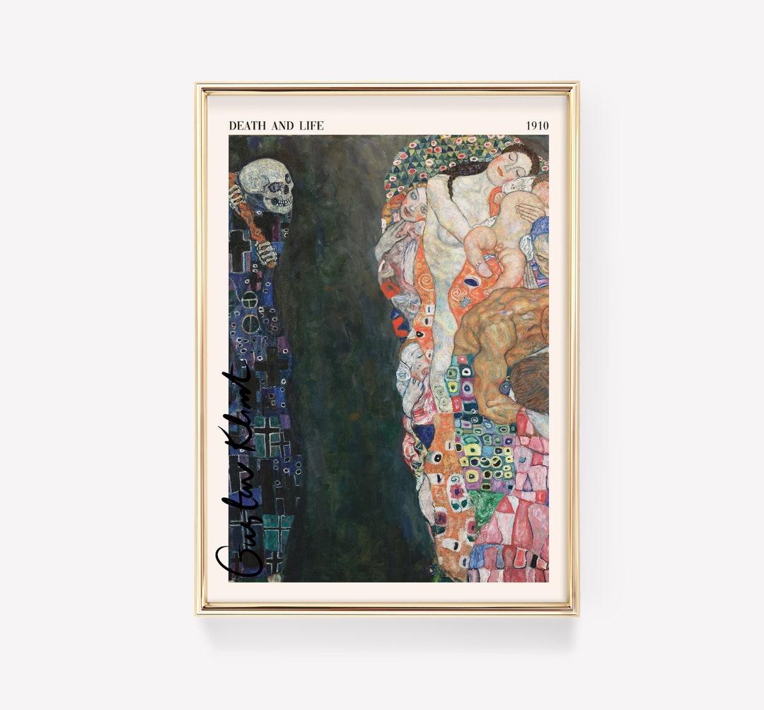 Gustav Klimt Exhibition Poster | Death and Life | Exhibition Print ...
