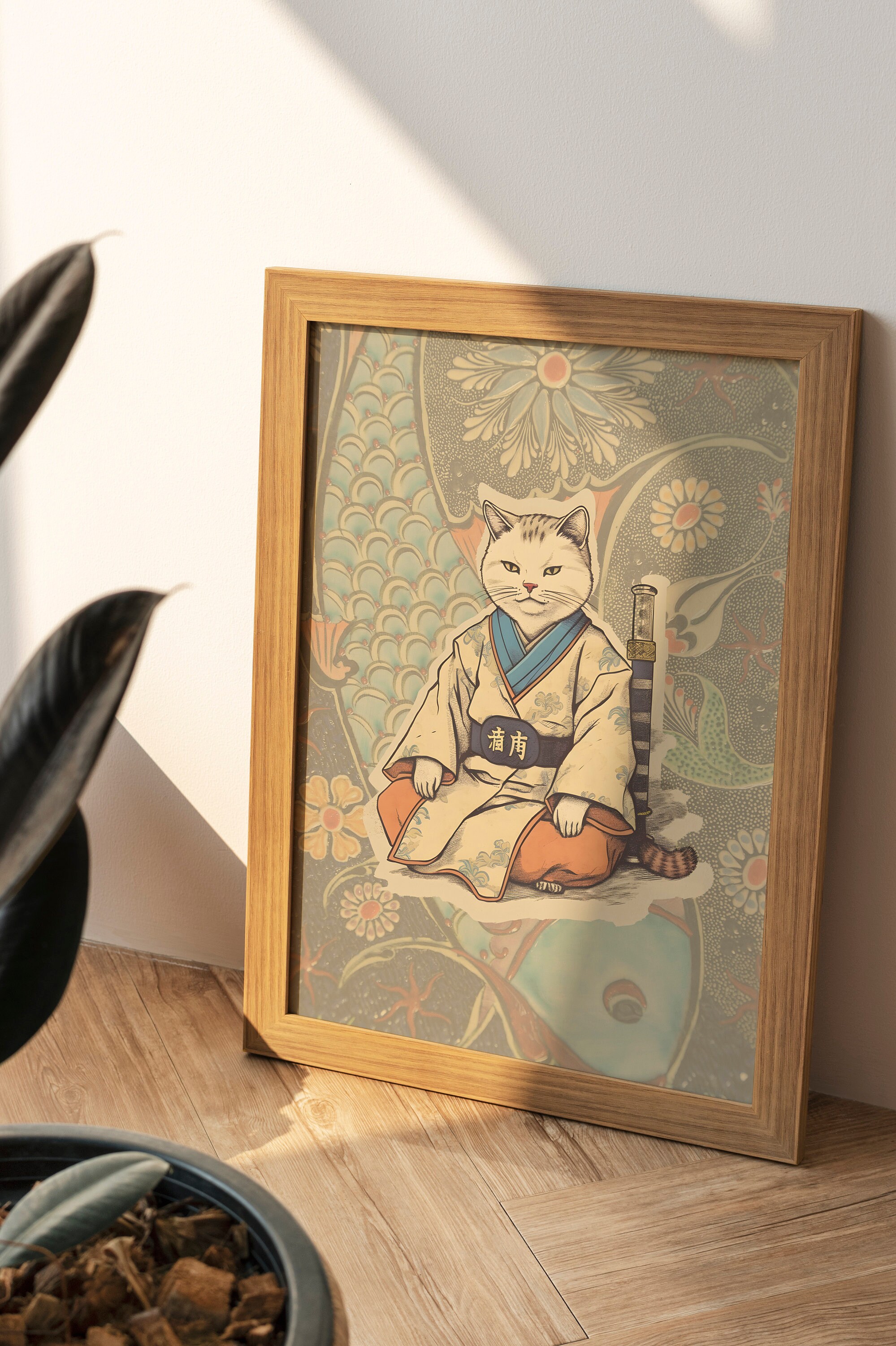 Matsumoto Hoji Art Poster | Japanese Cat Print | Funny Cat Poster ...