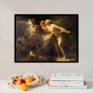 Jean-Honoré Fragonard - Der Brunnen der Liebe (1785) - Horizontal | Home Wanddekor Poster Druck Kunst Geschenk Antikes Portrait | Vintage Malerei