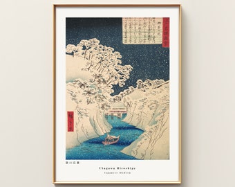 Utagawa Hiroshige | Japanese Woodblock Print | Antique Japanese Poster | Ukiyo-e Print | Oriental Print | Exhibition Poster | Japanese Decor