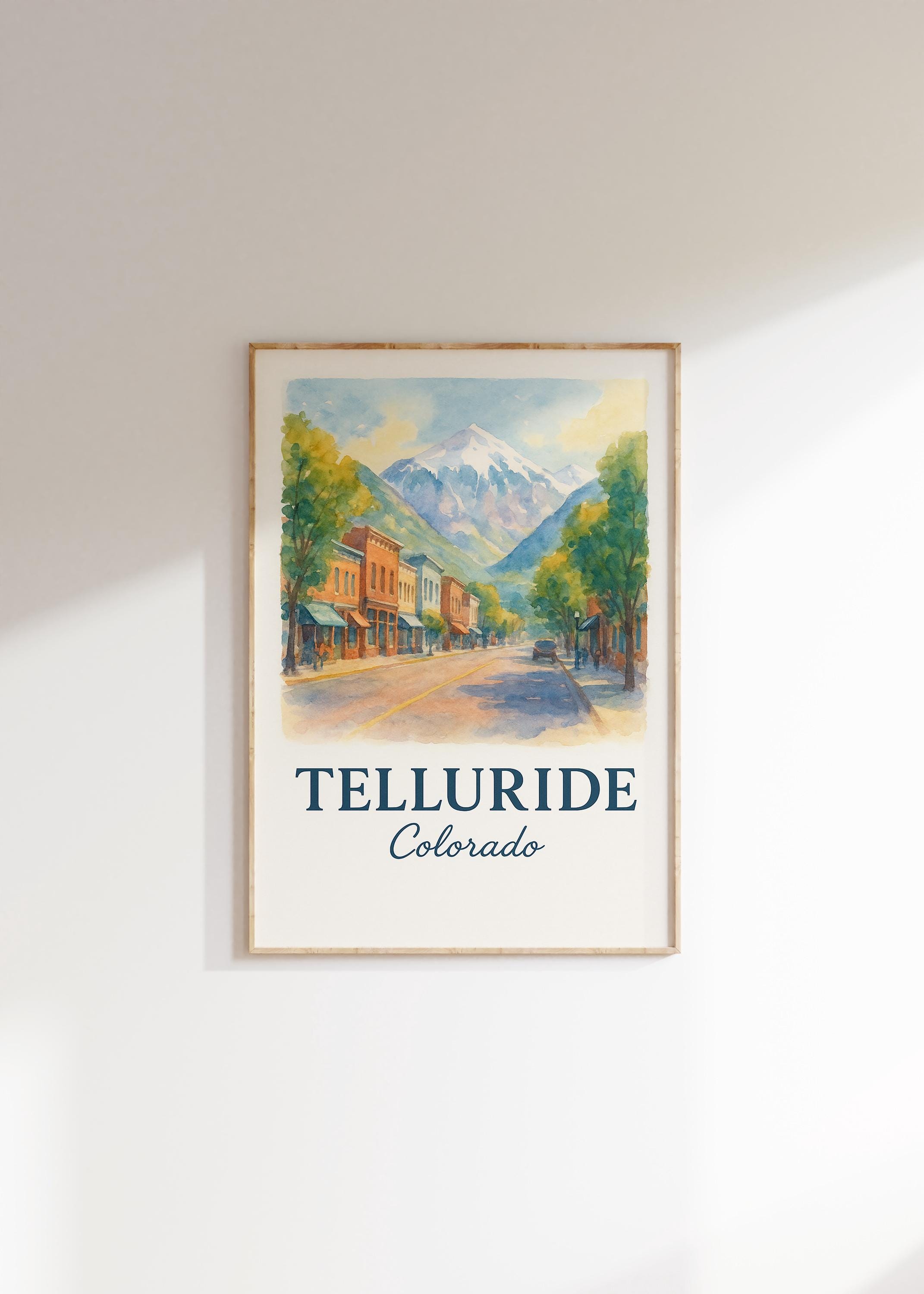 Telluride Colorado Poster, Telluride Wall Art, Telluride Print ...