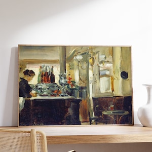Vintage Interior Wall Art | Edouard Manet - Bon Bock Café (1881) | Antique Painting | Interior Print | Interior Cafe Artwork | Interior Art