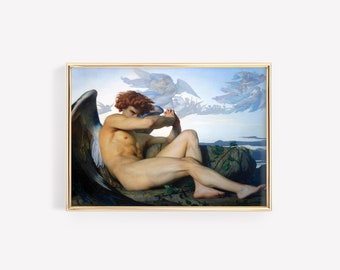 Premium Print | Alexandre Cabanel - Fallen Angel (1847) |  | Vintage Painting | Home Decor | Living Room Wall Art | Renaissance Art Print