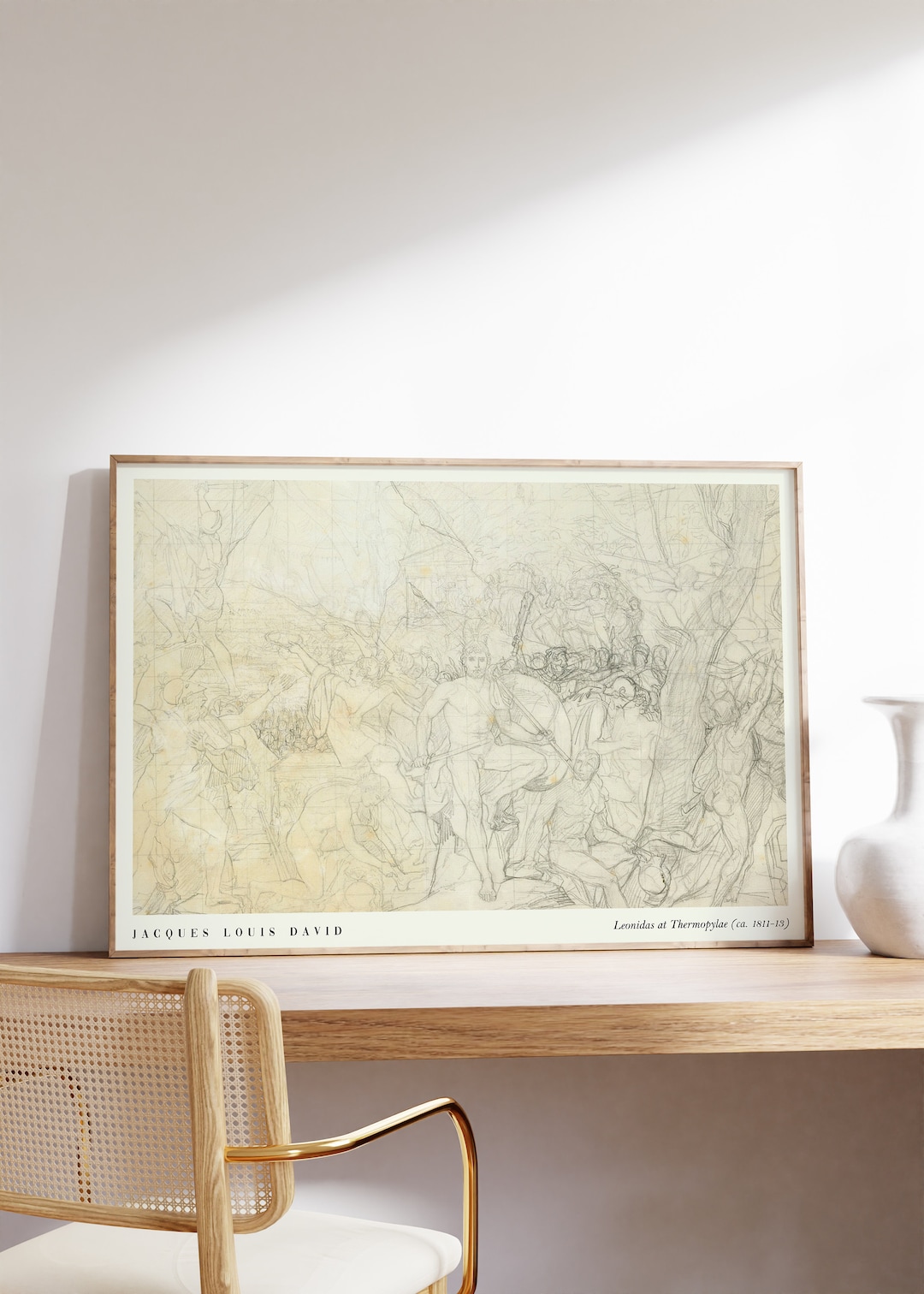 Jacques Louis David Art Print | Leonidas at Thermopylae (ca. 1811–13 ...