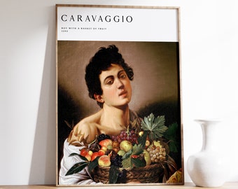 Impressão artística de Caravaggio | Arte de parede moderna | Pôster de Caravaggio | Arte de parede de Caravaggio | Arte de parede barroca | Pôster de exposição em museu
