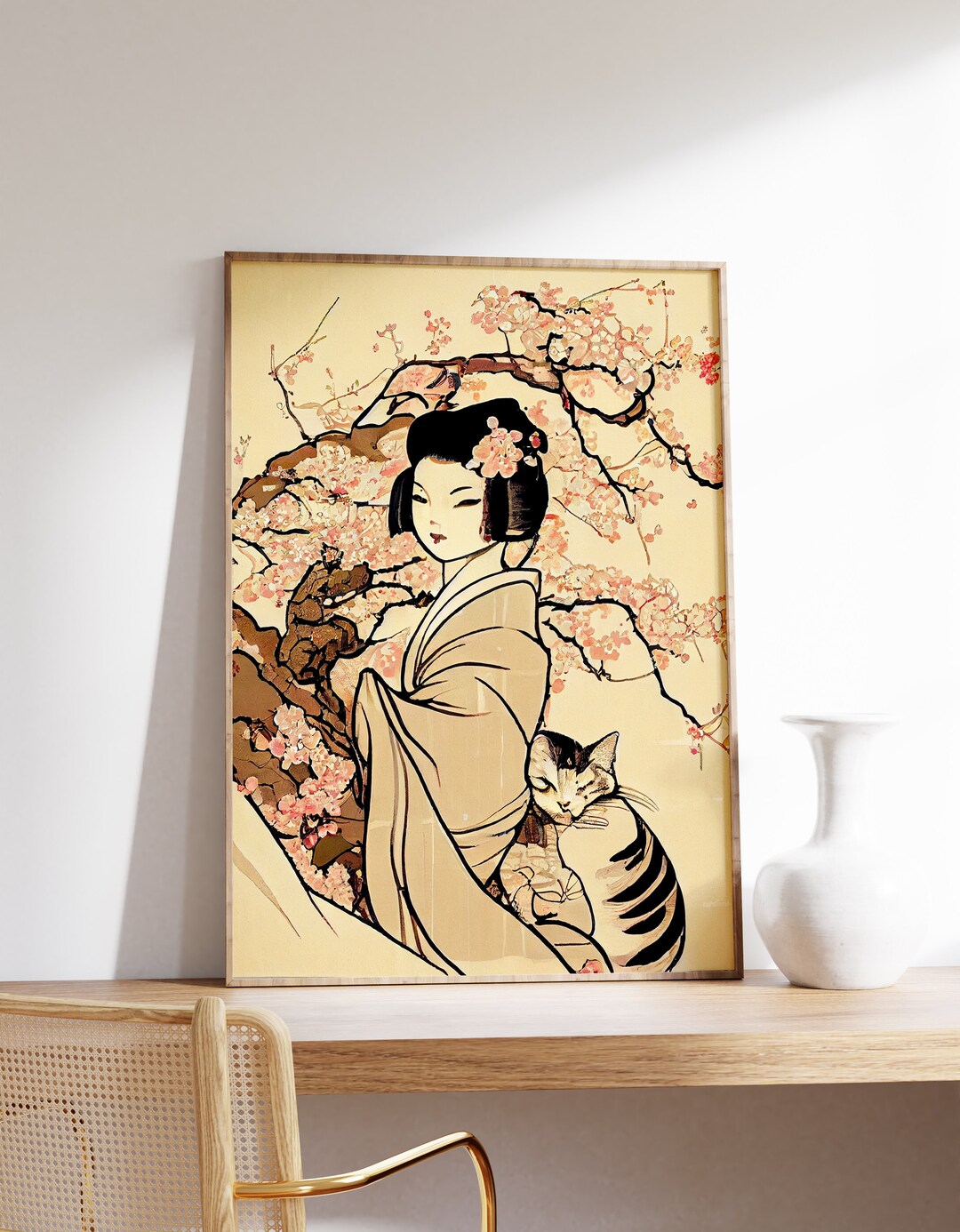 Japanese Cat Wall Art | Japanese Print | Animal Poster | Cat Art Print ...