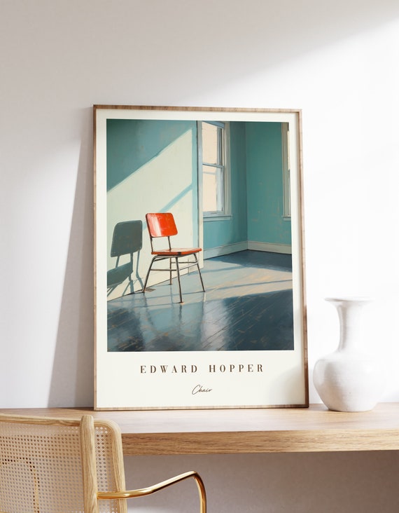 Chair Poster | Edward Hopper | Vintage Painting | Modern Wall Art | Antique Print | Aesthetic Decor