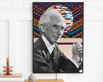 Bertrand Russell, Exhibition Poster, Pattern Poster, Russell print, Russell, Russell poster, Russell wall art, Mathematician,Atheist,Atheism