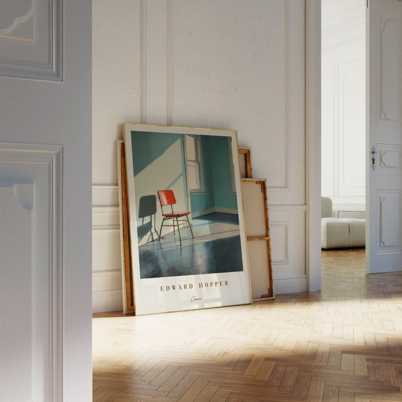 Chair Poster | Edward Hopper | Vintage Painting | Modern Wall Art | Antique Print | Aesthetic Decor image 5