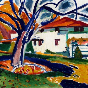 Herbst In Bayern Poster | Wassily Kandinsky Poster | Vintage Gemälde | Abstrakter Kunstdruck | Wanddekoration