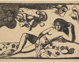 Paul Gauguin Tahitian Woman | Noble Woman Artwork | Exotic Female Print | Vintage Painting |