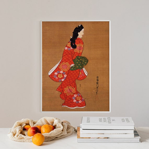 Hishikawa Moronobu - Beauty Looking Back (17th-century) - Classic