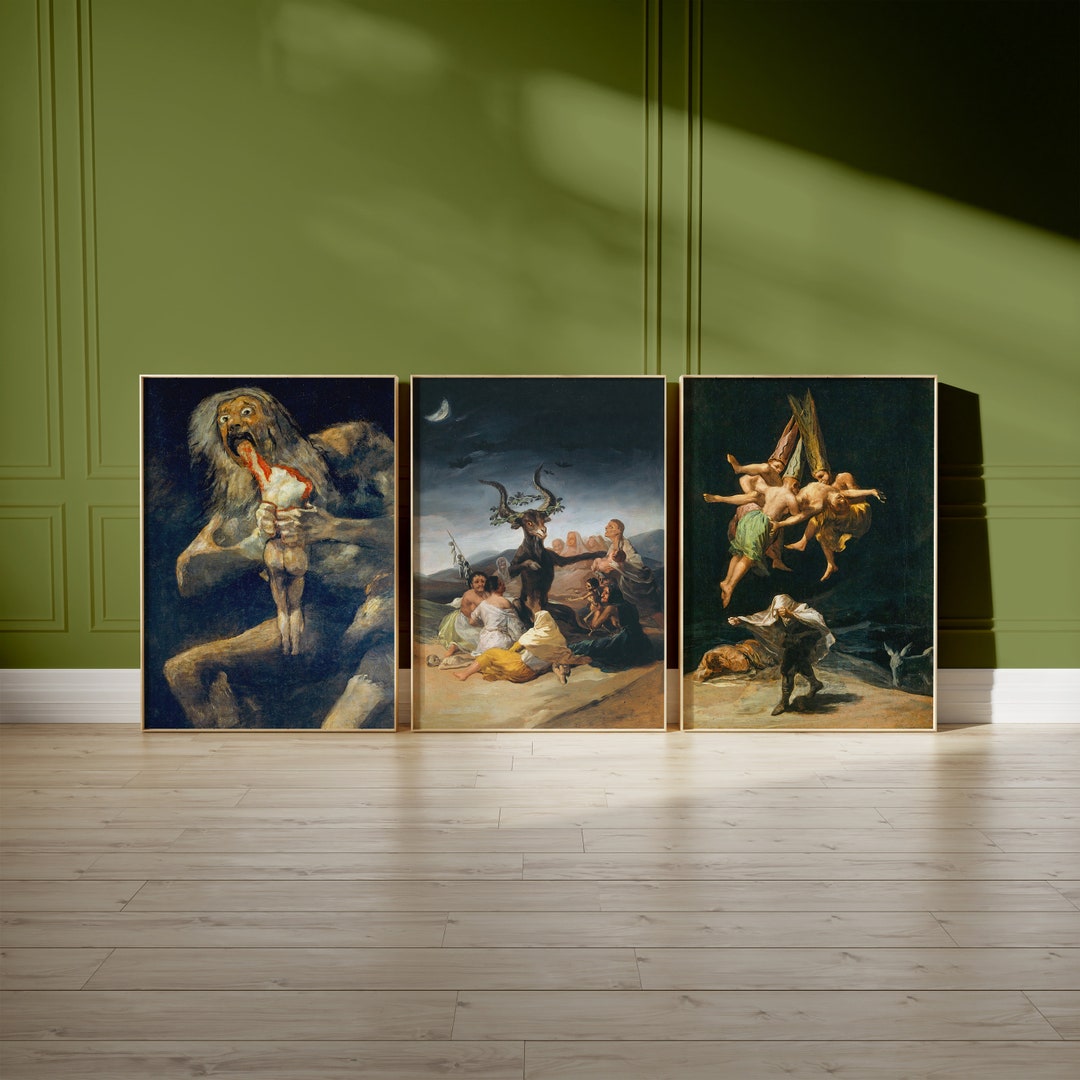 Francisco Goya Masterpiece Wall Set of 3 Poster Vintage Painting Decor