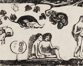 Paul Gauguin Art | Nave Nave Fenua Print | Tahiti Landscape | Vintage Painting | Exotic Island Art