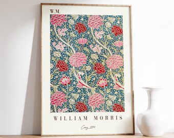William Morris Floral Art Print | Art Nouveau Print | Exhibition Poster | Morris Exhibition | William Morris Poster | Vintage Poster