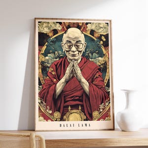 Das Dalai Lama Poster | Vintage Gemälde | Historisches Dekor | Modernes Wohndekor | Wand Kunst Druck | Kunst Dekor