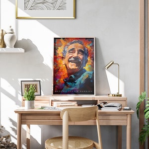 Gabriel Garcia Marquez Poster | Philosopher Print | Bookworm Gift ...