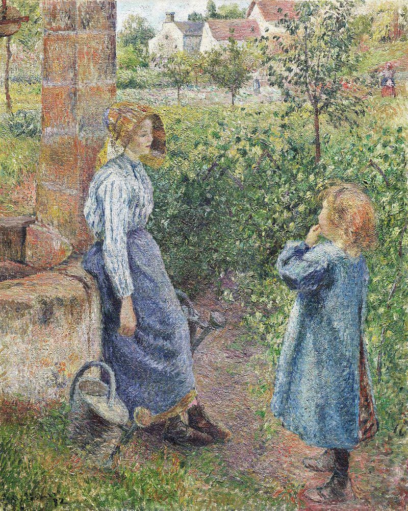 Camille Pissarro Children | Vintage Farm Scene | Classic Artwork
